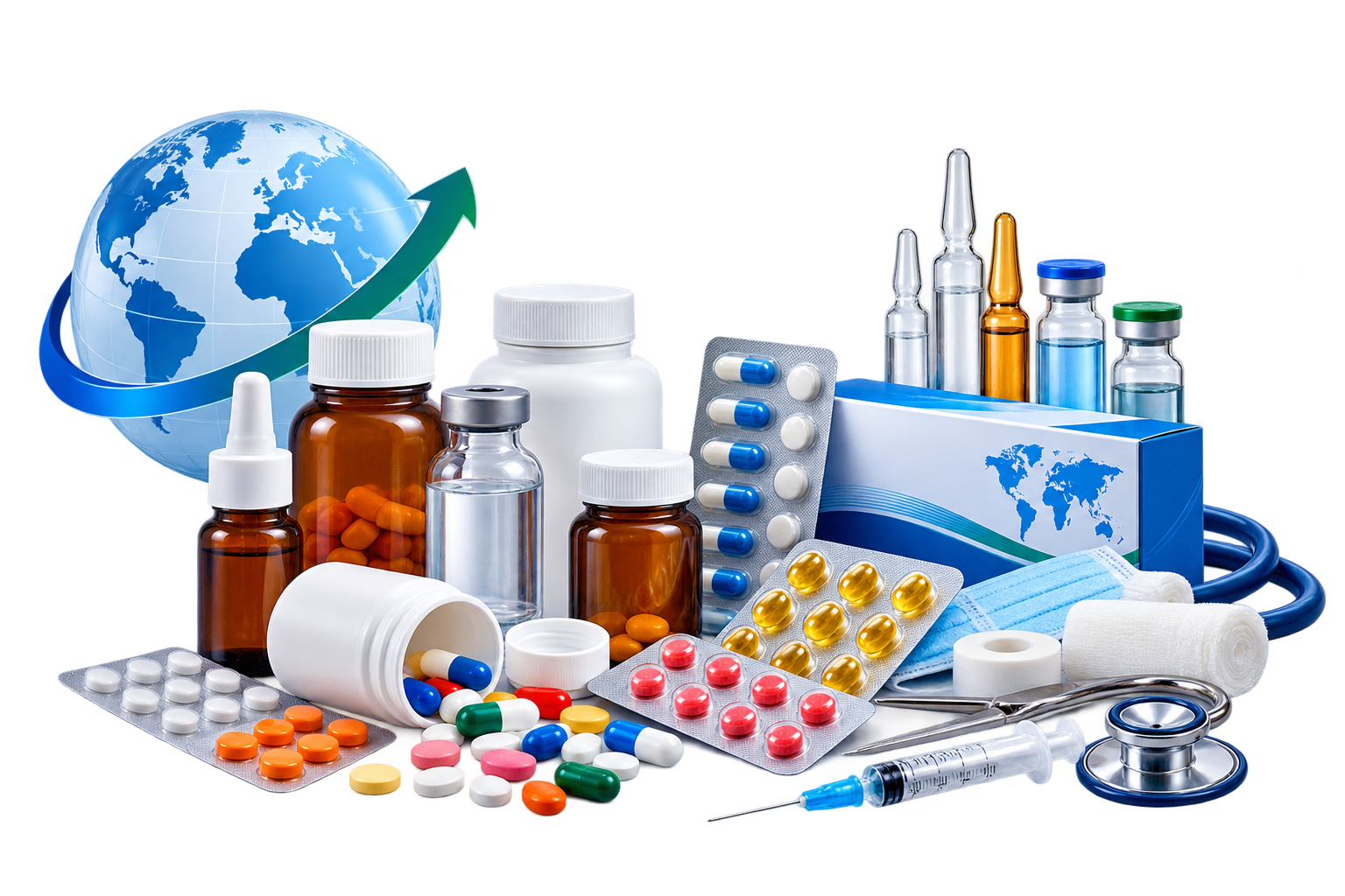 Pharmaceutical products and surgical devices